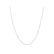 Women's Welry 0.55 mm Box Chain Necklace in 14kt White Gold, 16"