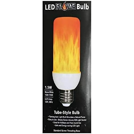 

Tube-Style LED Flame Bulb - 1.5W Warm White