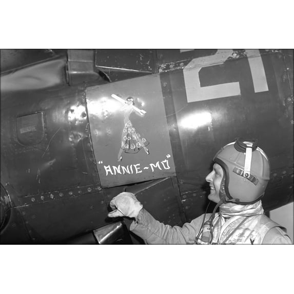 24"x36" Gallery Poster, Lt Guy Bordelon USN fighter ace Korean war 1953