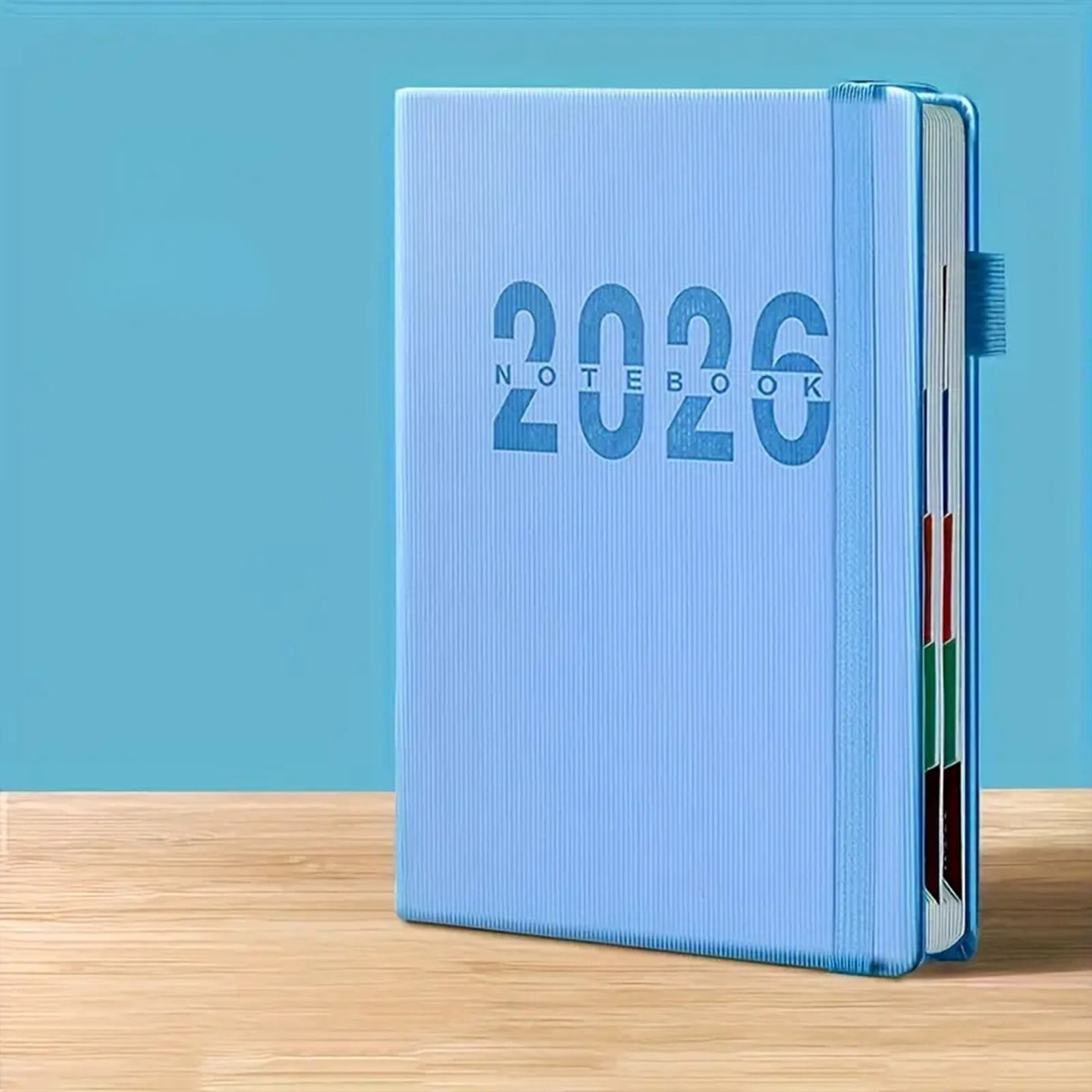 2026 Planner Notebook- Academic Weekly & Monthly Planner 2026 with Monthly Tabs, Jan.2026 - Dec.2026, Diary Book with Hard Cover, Perfect for Home Planing & Office Schedule, 1Pc(Blue,8.2x5.8")