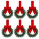 thumbnail image 1 of 1/4 Piezas Pequeña Corona Navidad 11 8 Pulgadas Gabinete Mini (terciopelo) Rojo, 1 of 9