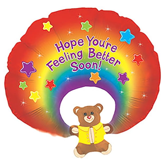 32 inch Feeling Better Bear Foil Mylar Balloon - Party Supplies Decorations