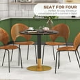 thumbnail image 4 of HOMCOM Dining Table Round Kitchen Table w/ Faux Marble Top for Dining Room, 4 of 10