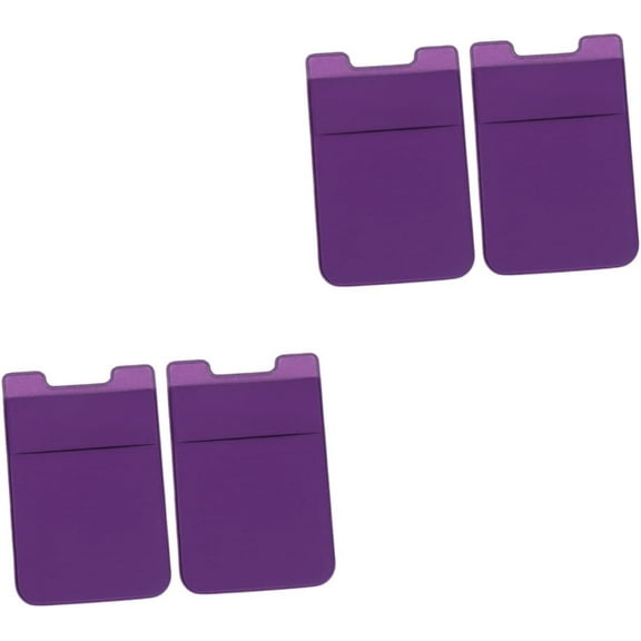 4 pcs Double on Back Stick Patch Pocket for Phone Pouch - Stickers Holder Cell Phone Wallet