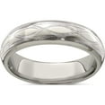 thumbnail image 1 of Titanium/Silver Two-Tone Edward Mirell Titanium & Sterling Silver Brushed Polished Infinity Ring (Size 10) Made In United States emr293-10, 1 of 5