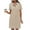 Khaki, variant on ZZwxWA Women's Dresses Short Sleeve V Neck 2025 Casual Summer Tennis Golf Mini Shirt Dress with Pockets