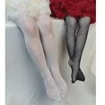 thumbnail image 4 of Collants en Strass Blanc Noir Enfants Fille Été Maille Bébé Enfants Filles Collants Mode Bas Résille Dentelle Creuse Chaussettes Rouges 3-6 Ans, 4 of 6