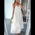 thumbnail image 4 of Vestido de Verano Sin Mangas con Cuello Halter para Mujer, Estilo Bohemio, Informal, con Espalda Descubierta y Fluido L, 4 of 8