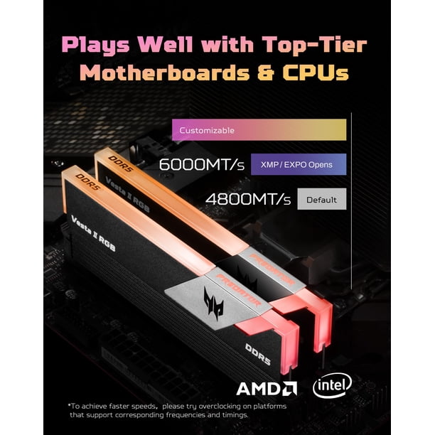 RAM Acer Predator Vesta II RGB DDR5 32GB 6000MHz CL36 - Walmart.ca