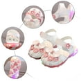 thumbnail image 3 of Gubotare Little Girls Dress Sandals Toddler Girl Sandals -Flower Girl Dress Shoes Open Toe Little Kid Summer Flats (White,8.5), 3 of 4