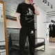 thumbnail image 5 of Ropa para hombre, trajes deportivos estampados, ropa deportiva, camisetas, pantalones gráficos para hombre, conjuntos, chándal blanco, top informal, moda, corte regular, barato, 5 of 5