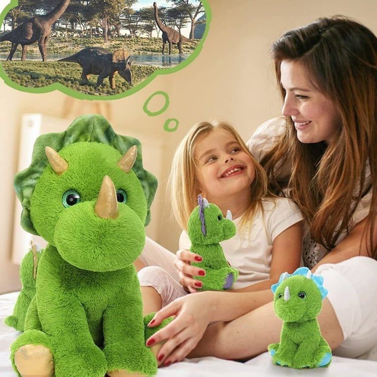 Onsoyours Dinosaur Stuffed Animal Mommy with 3 Dino Brazil