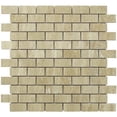 thumbnail image 1 of Intrend Tile NS022-C 1 x 2 in. Travertine Stone Mini Brick Pattern Mosaic, 1 of 1
