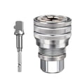 thumbnail image 4 of Juego de llaves de tubo universales, estándar de 10 a 19 mm, portátiles, antideslizantes, de metal, con accionamiento de 3/8 de pulgada, adaptador de, 4 of 9