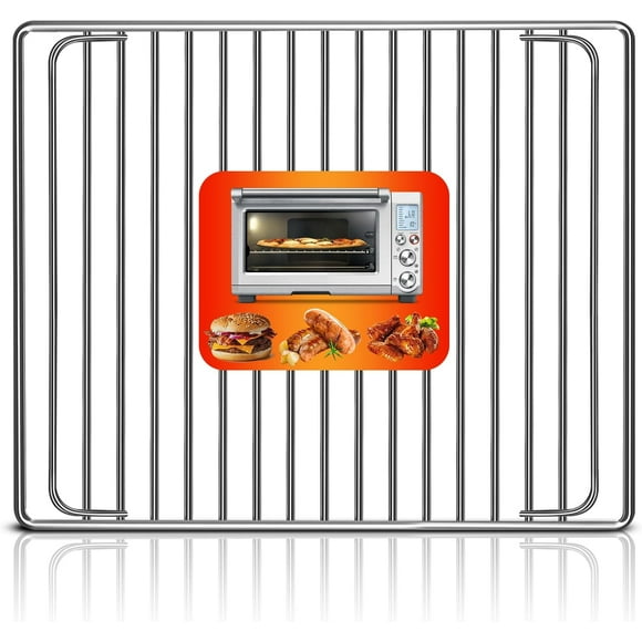 czcpp-Smart Oven Rack for Breville Air Fryer Countertop Oven BOV845BSS, 14''×11.6'' Stainless Steel Air Fryer Accessories Replacement Parts Roasting Steamer Grill Racks Baking TrayDishwasher Safe