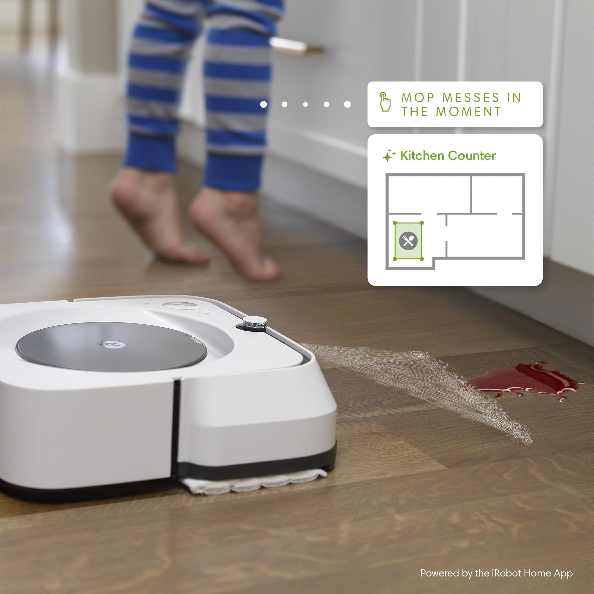 iRobot Braava Jet M6 (6110) Ultimate Robot Mop- Wi-Fi Connected, Precision Jet Spray, Smart Mapping, Works with Google Home, Ideal for Multiple Rooms, Recharges and Resumes - image 9 of 23