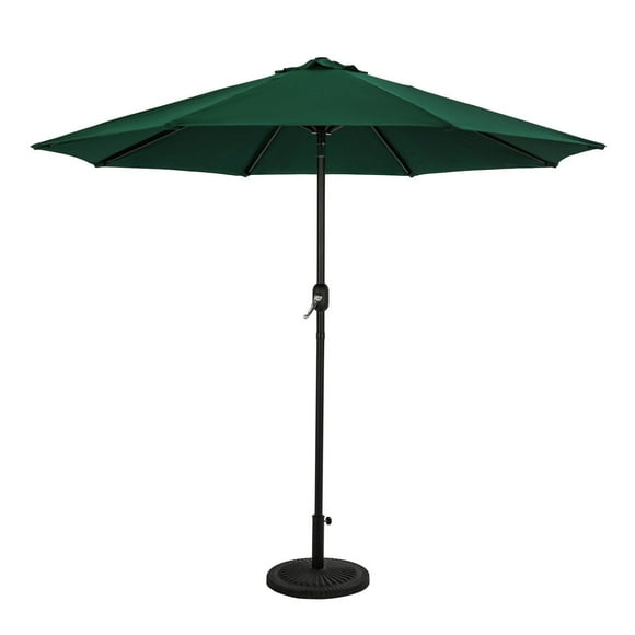 Mirage II 9-ft Octagon Market Umbrella with Auto-Tilt - Hunter Green - Breez-Tex Canopy