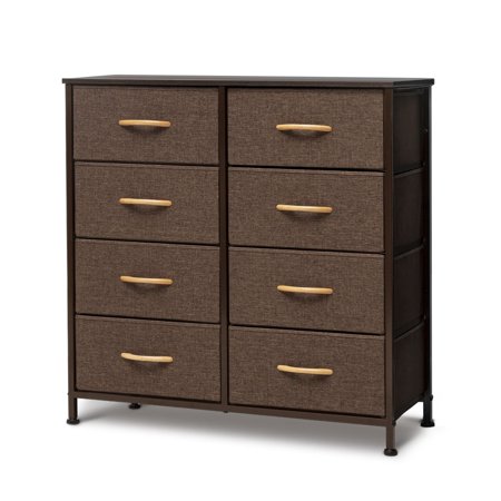 JoinHom Brown 8 Drawers Vertical Dresser Chest Storage Tower