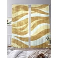 thumbnail image 3 of Gold Wave Sheer Curtains for Living Room Bedroom, Light-filtering Sheer Curtain, Abstract Rod Pocket Voile Window Treatment Drapes, 52’’Wx108’’L, 2 Panels Set, 3 of 7