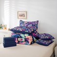 thumbnail image 6 of Erosebridal Gray Outdoor Life 7pcs Queen Bedding,Retro Paisley Stripe Bedding Comforter Set Queen,Navy Blue Reversible, 6 of 7