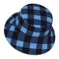 thumbnail image 5 of Fisherman Hat 22.8×5.9in Skin-Friendly Lightweight Breathable Folding Reflective Double Face For Daily Travel Business Camping Darkslateblue Buffalo Plaid Check Tartan Scotland_1, 5 of 8