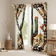 thumbnail image 3 of Homewish Western Botanical Cactus Black Out Curtains for Teens Boys Girls,Bohemian Tribal Aztec Curtains Pack of 2 (42x63 Each),Retro Vintage Bedroom Curtains,Luxury Bedroom Decor, 3 of 6