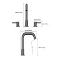 thumbnail image 3 of Matte Black Widespread Bathroom Faucets for Sink 3 Hole, 8 Inch 2 Handle Faucet for Bathroom Sink with Pop Up Drain and cUPC Lead-Free Faucet Supply H, 3 of 5