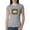 Heather Grey, variant on Softball Life Animal Print Girl Sports Womens Slim Fit Junior Tee, Red, Medium