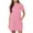 Pink, variant on Kmdttou Summer Dress Dresses for Women Fashion Summer Solid Color Short Sleeve Round Neck Pocket Dress Beach Sundress with Pockets