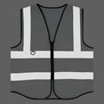 thumbnail image 6 of Toptie White Safety Vest, Incident Command Vest with 5 Pockets and High Visibility 2" Reflective Strips-White-M, 6 of 9