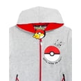 thumbnail image 5 of Sudadera con capucha con cremallera para niños Pokémon, gris, manga larga, 7-8 años, 5 of 5