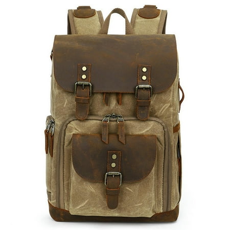 Image of DSLR Camera Bag Backpack Newest Batik Canvas Waterproof Photography Bag Backpack Outdoor Wear-Resistant Organizer Bag For Camera