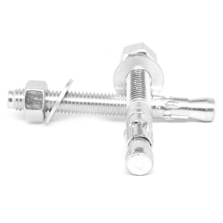 

3/8 -16 x 3 1/2 Coarse Thread Wedge Anchor Low Carbon Steel Zinc Plated Pk 24