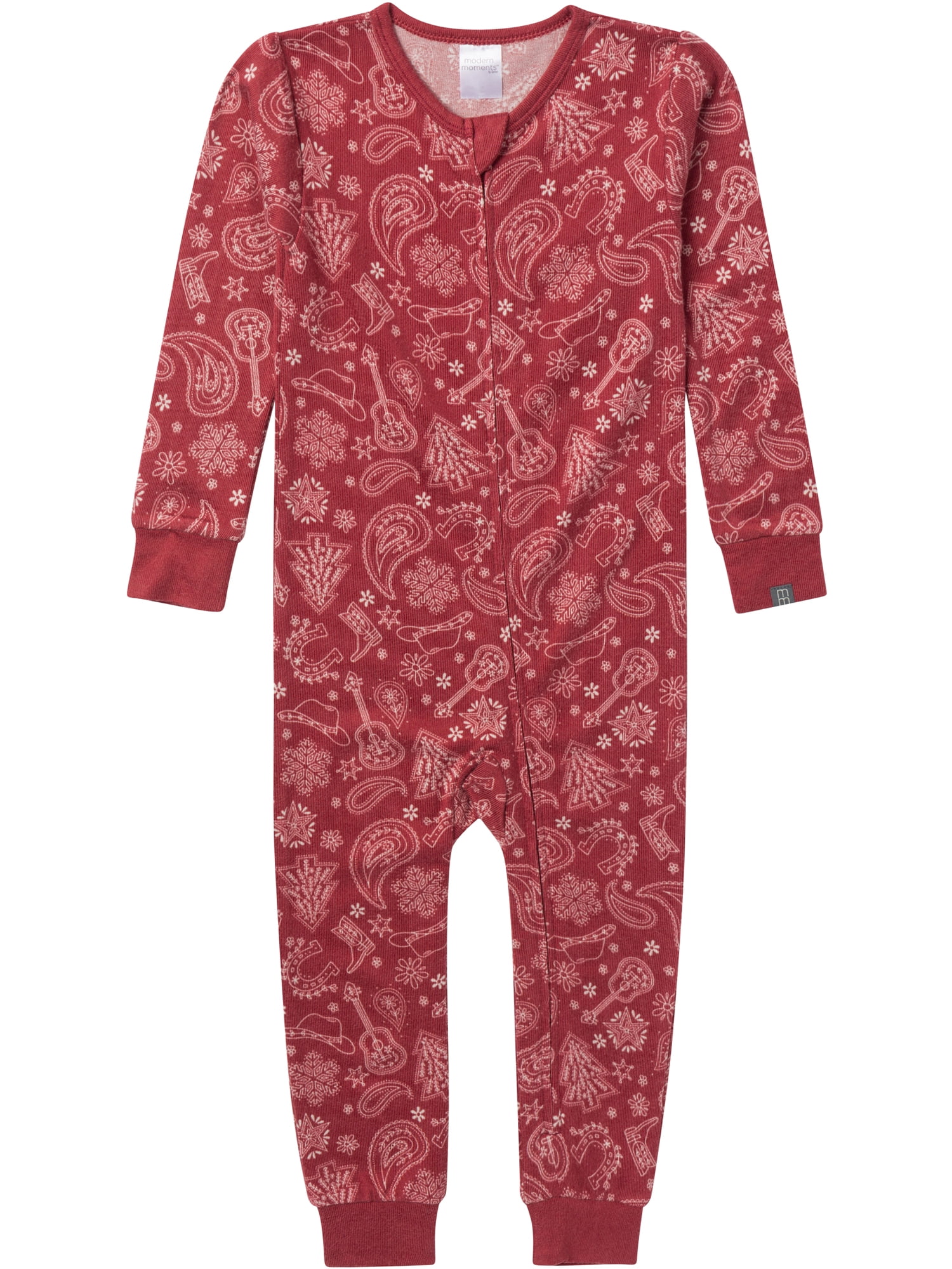 Modern Moments by Gerber Christmas One-Piece Pajamas, 2-Pack, Sizes 12 Months - 5T