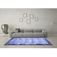 thumbnail image 3 of Ahgly Company Machine Washable Indoor Square Persian Blue Traditional Area Rugs, 7' Square, 3 of 4