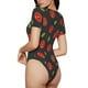 thumbnail image 2 of Balery Tomatoes1 Body de cuello redondo de manga corta para mujer Tops de manga corta Tops básicos-Large, 2 of 7