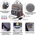 thumbnail image 5 of Lamroro diaper bag backpack, diaper changing station with USB charging port, multifunctional diaper bag, large capacity diaper backpack with changing pad, 5 of 11