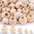thumbnail image 2 of 250PCS Natural Wooden Beads, Large Hole Untreated Loose Wooden Beads, Spacer Beads for Home and Holiday Decoration DIY Craft Jewelry Making (8mm, 12mm, 15mm, 20mm, 25mm), 2 of 7