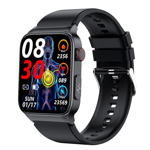 Reloj inteligente JM E500 para medir glucosa en sangre monitorización ECG hombres y mujeres temperatura de salud IP68 resistente al agua