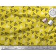 thumbnail image 2 of Soimoi Georgette Viscose Fabric Triangle Block Printed Craft Fabric by The Yard 42 Inch Wide, 2 of 3