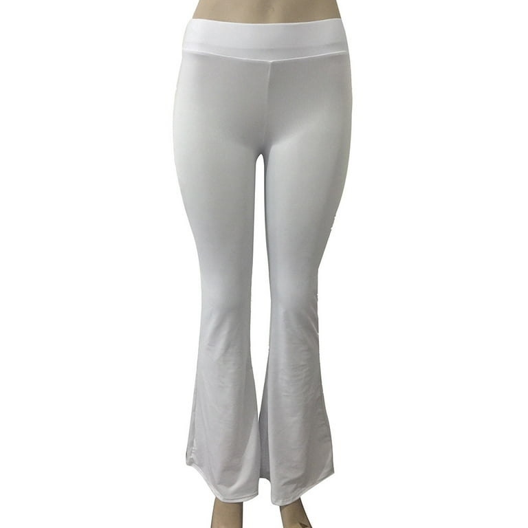 GAOKE High Waist Flare Pants For Women White Bell South Bottom