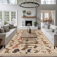 thumbnail image 3 of 5x8 Area Rugs for Living Room, Farmhouse Non Slip Area Rugs for Kitchen Bedroom Entryway, Vintage Country Farm Animals Brown Washable Carpet Runner Rug Floor Mats for Bedroom Home Decor, 3 of 8
