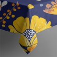 thumbnail image 5 of Pioneer Flower Floral Print Pattern Square Tablecloth,Waterproof Square Table Cover,Wipeable Spillproof Washable Table Cover for Home Kitchen Party Decor 52"x52"(132x132cm), 5 of 6