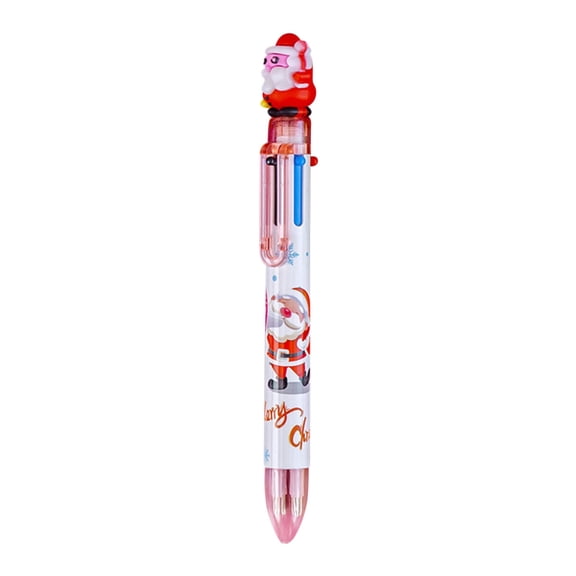 6-Color Retractable Ballpoint Pens Set - 0.5mm Fine Point Multicolor Writing Markers for Students, Office, Christmas Gifts (Black/Blue/Red/Green/Purple/Orange)