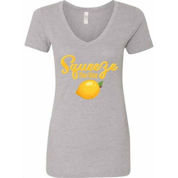 Inktastic Lemon Squeeze the Day Women's V-Neck T-Shirt