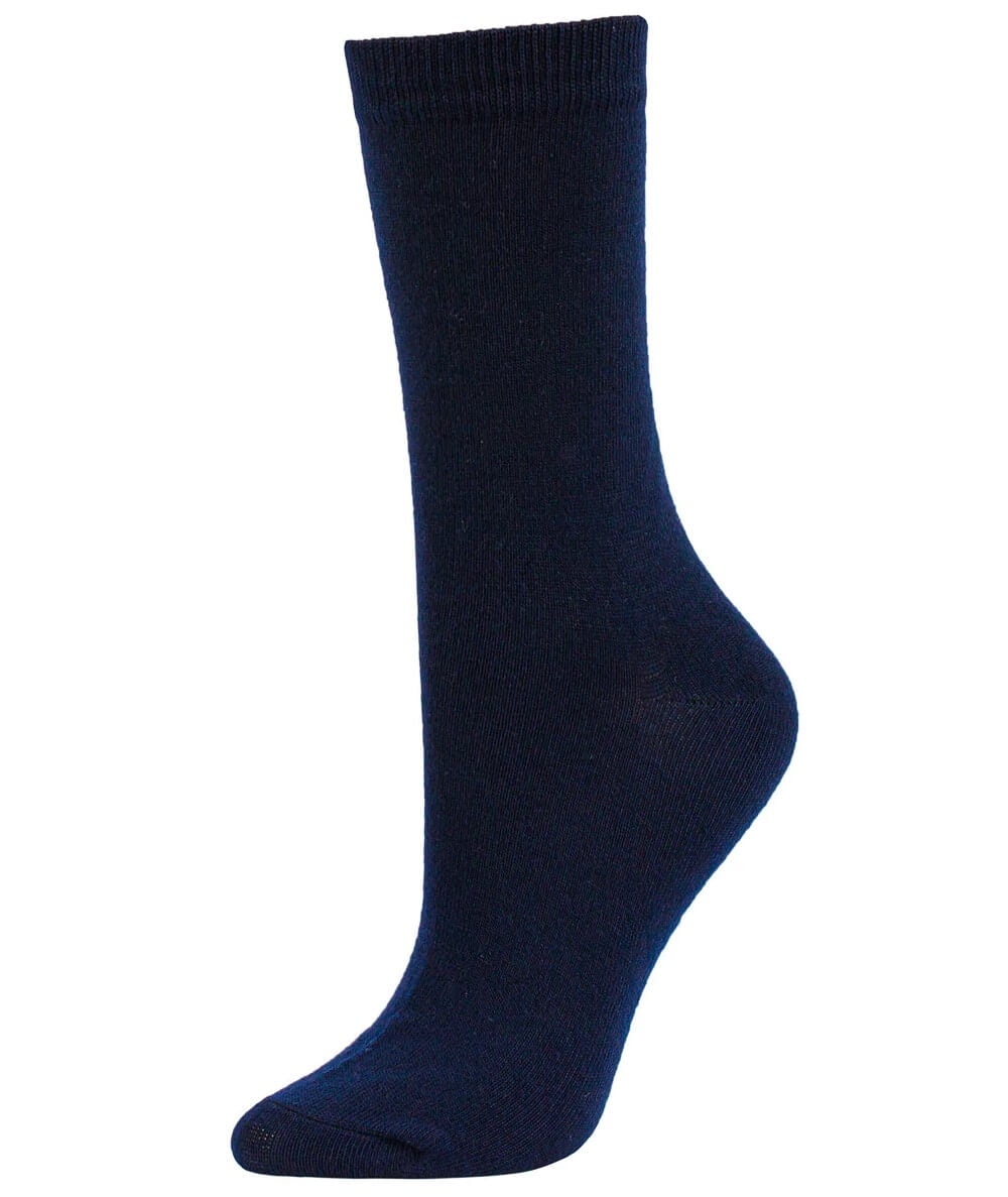 Women's Comfort Crew Socks, Navy Solid, 1 Pair
