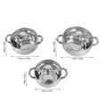 thumbnail image 3 of Stainless Steel Pot Set, 3PC Thick Bottom With Lids, Easy Clean, Anti,Stick Cooking, 3 of 6