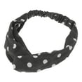thumbnail image 4 of Unique Bargains 1 Pc Fashion Polka Dot Pattern Cross Elastic Hairband for Women Gray, 4 of 6