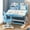 Blue #2, variant on YNCE Kids Study Desk and Chair Set, Height Adjustable Kids School Desk, Cartoon Learning Desks, Kids Desk with Storage, Children Study Table with Storage, Castle Backboard, Bookshelf (Pink #9)