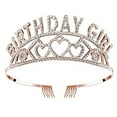 thumbnail image 4 of Birthday Tiara Rhinestone Decorative Party Crown with Party Sash for Girls, 4 of 10